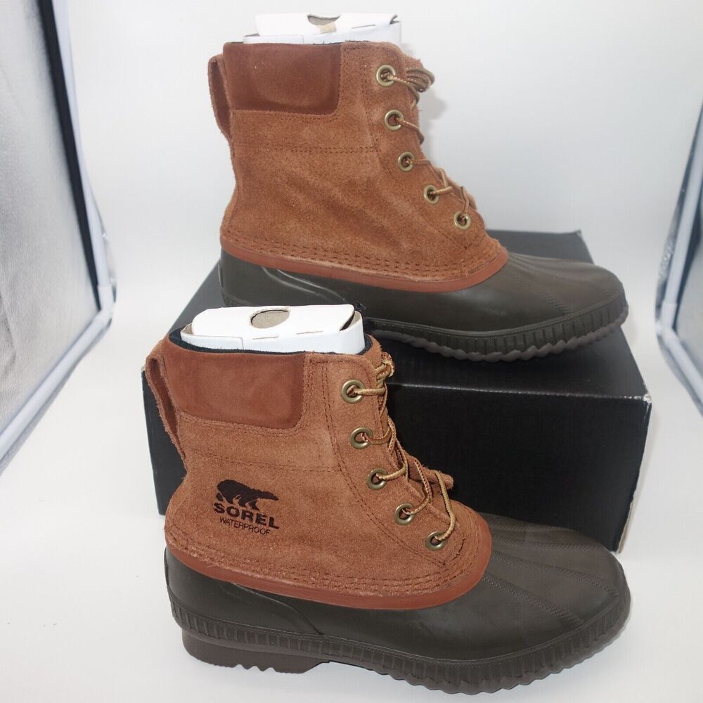 NEW Sorel Men's Size 8 Cheyanne II Lace Up Duck Boots WP Insulated Brown - Picture 5 of 12